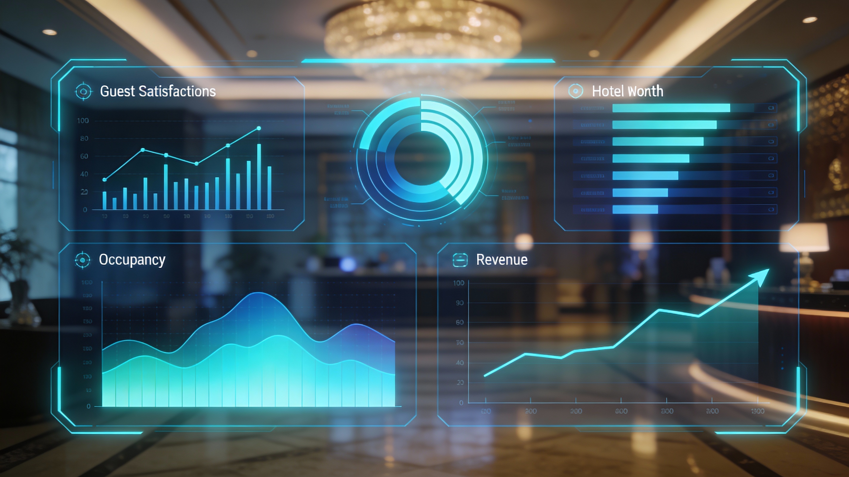 Hospitality guest analytics revenue optimization dashboard
